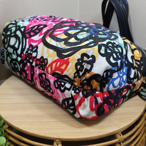 Coach Poppy Graphic Blossom Graffiti Glam Tote - Picture 8 of 14